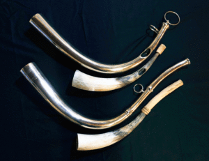 Reproduction Bronze Age pair - Co. Antrim.  © Ancient Music Ireland